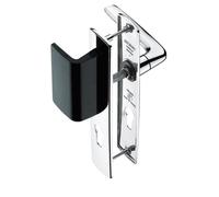 Ensemble pour porte palière BEZAULT - RIV BLOC - Poignée 536 ABS noir/chrome - Clé I - 63223