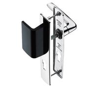 Ensemble pour porte palière BEZAULT - RIV BLOC - Poignée 536 ABS noir/chrome - Clé I - 63223