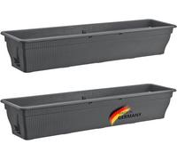Ensemble pour toit-terrasse avec réservoir d'eau de 100 cm - Jardinières durables de 25 litres - 2 pièces - Résistant aux intempéries et pratique