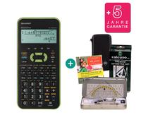 Ensemble Premium: Sharp EL W531 XH vert $ BUNDLE: Schutztasche + Lern CD + Geometrie Set + Erweiterte Garantie
