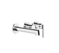Ensemble prêt à poser Gessi Ingranaggio, rosaces rondes pour mitigeur monocommande encastré, baignoire avec cartouche déviatrice à 2 voies, bec 188-158 mm, 63542713, Couleur: Laiton antique