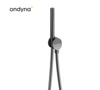 Ensemble Prise D'Eau Douchette Flexible Piega Inox Chrome Noir Brossé - CRISTINA ONDYNA PD61075I