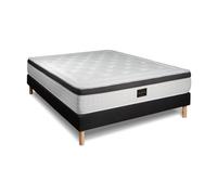 Ensemble Privilège 160x200 Memoire de forme 5 zones sommier noir