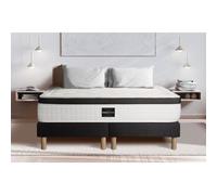 Ensemble Privilège 180x200 Memoire de forme 5 zones double sommier noir