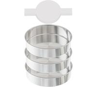 Ensemble professionnel de moules à gâteaux ronds, comprenant 20 moules de 3 cm de diamètre, en 3 pièces, ainsi que 100 feuilles de papier antiadhésif de qualité alimentaire en acier inoxydable, idéale