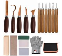 Ensemble professionnel d'outils en bois, 18 pièces, avec sac de rangement