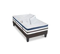 Ensemble Quintessence 80x200 cm + sommier + accessoires - Mousse HD mémoire - Ep. 30 cm