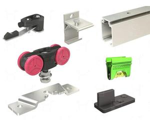 Ensemble rail 3 m et accessoires pour porte 21 / 60 kg - MANTION - SAF10-80-300-2