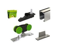 Ensemble rail aluminium et garniture MA 40 pour porte coulissante 40 kg longueur 1.9 m - MANTION - MA40B-240