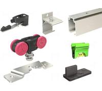 Ensemble rail et accessoires pour une porte coulissante de 10 à 80 kg - MANTION - SAF10-80-195-1