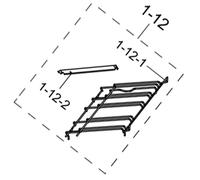 Ensemble rail téléscopique coté droit d'origine Four, cuisinière DG94-01404K SAMSUNG