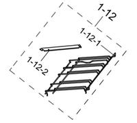 Ensemble rail téléscopique coté droit Four cuisinière (DG94-01404K SAMSUNG)