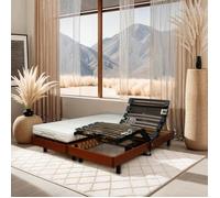 Ensemble relaxation Matelas + Sommier 2x80x200cm MERIDA - Cerisier - 14 cm - Ferme