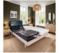 Ensemble relaxation matelas + sommiers électriques 2x80x200cm - Mousse - Ferme - ECLIPSE Fabrication française G