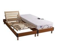 Ensemble relaxation ressorts 5 zones + sommier avec réglage fermeté au niveau lombaire - 160x200 G