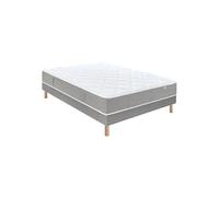 Ensemble Remory 667 ressorts ensachés + 2 cm Viscoélastique + Sommier Base Ferme 160x200 avec 2 sommiers
