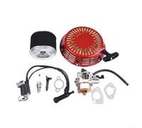 Ensemble Réparation Moteur pour gx340 Carburateur Complet Ensemble | Compatible pour gx390, inclut bobine allumage, lanceur recoil, joints neufs, prêt à installer