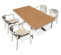Ensemble repas de jardin 4 places en alu