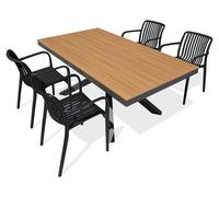 Ensemble repas de jardin 4 places en alu
