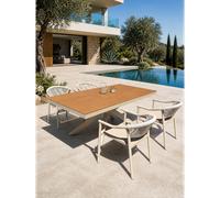 Ensemble repas de jardin 4 places en alu