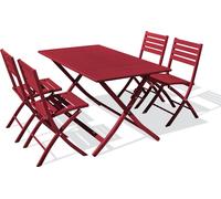 Ensemble repas de jardin 4 places en aluminium