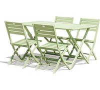 Generique Ensemble repas de jardin Marius 4 places aluminium Vert lagune