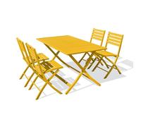 Paris Prix – Ensemble repas de jardin 4 places en aluminium