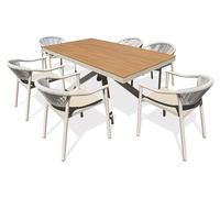 Ensemble repas de jardin 6 places en alu