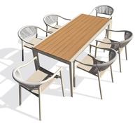 Ensemble repas de jardin 6 places en alu