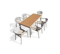 Ensemble repas de jardin 6 places en alu