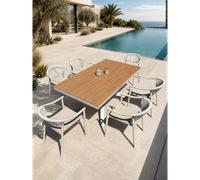 Ensemble repas de jardin 6 places en alu