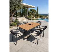 Ensemble repas de jardin 6 places en alu