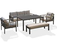 Ensemble repas de jardin 7 places en aluminium