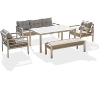 Ensemble repas de jardin 7 places en aluminium