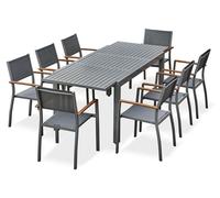 Ensemble repas de jardin 8 places aluminium