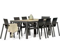 Ensemble repas de jardin 8 places avec plateau céramique
