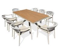 Ensemble repas de jardin 8 places en alu