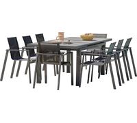 Ensemble repas de jardin 8 places en aluminium