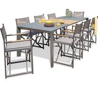 Ensemble repas de jardin 8 places en aluminium