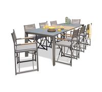 Paris Prix Ensemble repas de jardin 8 places en aluminium