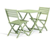 Ensemble repas de jardin carré 2 places en aluminiu