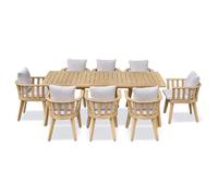 Ensemble repas de jardin en acacia (8 places)