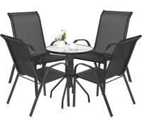 Ensemble Repas - Leobert - Island/Sofia - Gris Foncé/Gris - 60 Cm - 5 Pièces
