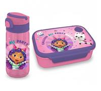 Ensemble repas pour enfants Diakakis Gabby's Dollhouse Kids - Boîte à sandwich et gourde 500 ml - Idéal pour l'école et les voyages, sans BPA