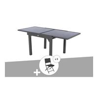 Ensemble Repas Table Extensible Carrée En Verre Piazza + 8 Chaises Modula - Hespéride Multicolore