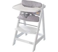 Ensemble « roba Style » de roba : chaise haute évolutive blanche pour escalier et réducteur de siège gris argenté