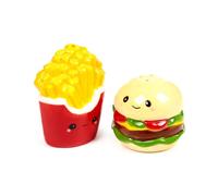 Ensemble Salière & Poivrière en céramique - Hammy le Burger & Frites Foodiemals