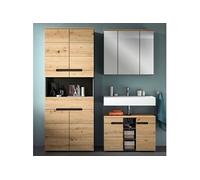 Ensemble salle de bain composé de 3 éléments décor naturel - KANUT