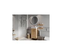 Ensemble salle de bain Olbia meuble avec vasque couleur chene sonoma - Longueur 40 x Profondeur 21,9 x Hauteur 70 cm --