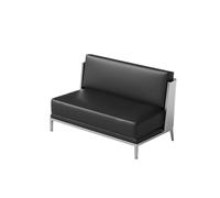 Ensemble salon avec fauteuil d'appoint et canapé modulable, table d'appoint en acier inoxydable brossé et métallique pour cafés et bars, mobilier de bistrot minimaliste